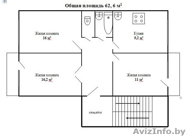 3 к/кв., старый Южный - Изображение #1, Объявление #786032