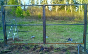 Ворота распашные без калитки под ключ 3 на 2 метра - Изображение #1, Объявление #1676055