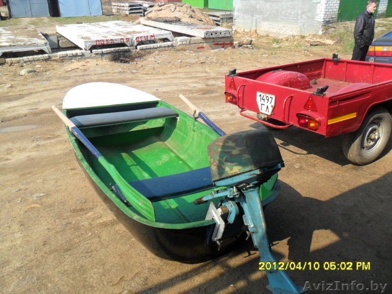 Продаётся лодка вместе с мотором и автомобильным прицепом для перевозки. - Изображение #2, Объявление #650511