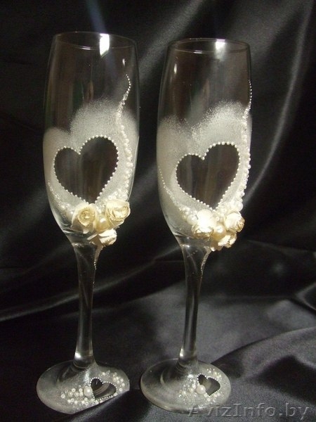 Свадебные бокалы ручной работы на заказ! - Изображение #7, Объявление #769354