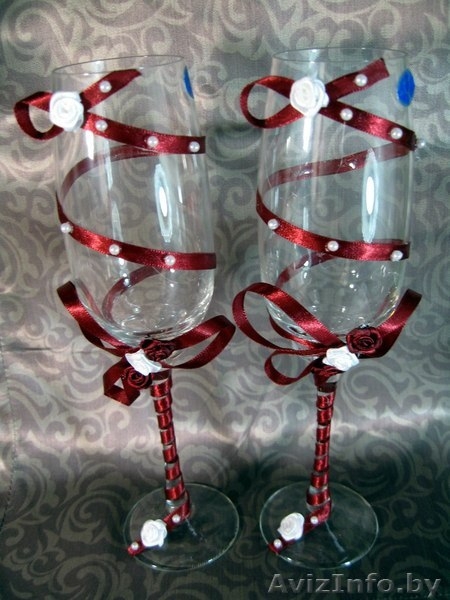 Свадебные бокалы ручной работы на заказ! - Изображение #6, Объявление #769354